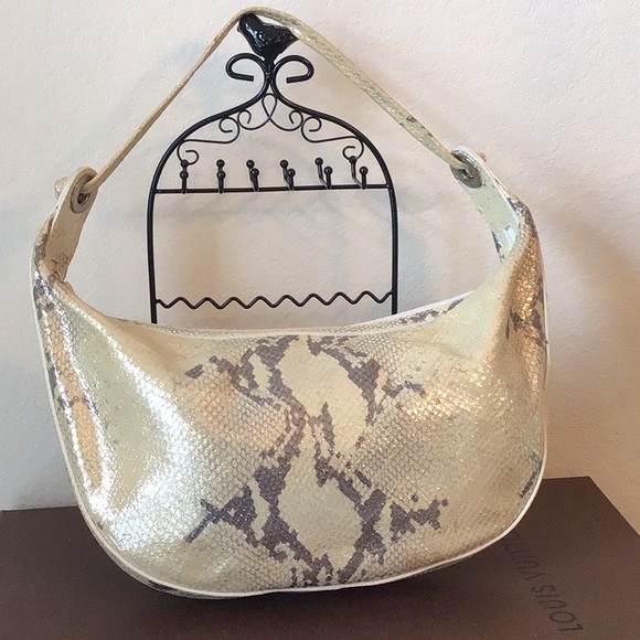 Donald J Pliner Couture Metallic Snake Print Bag - Picture 2 of 15